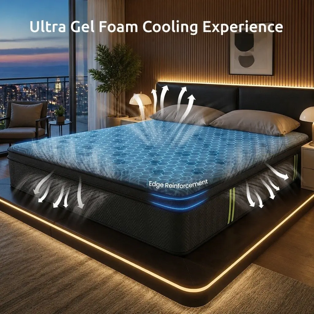 34cm King Hybrid Pocket Spring Gel Mattress