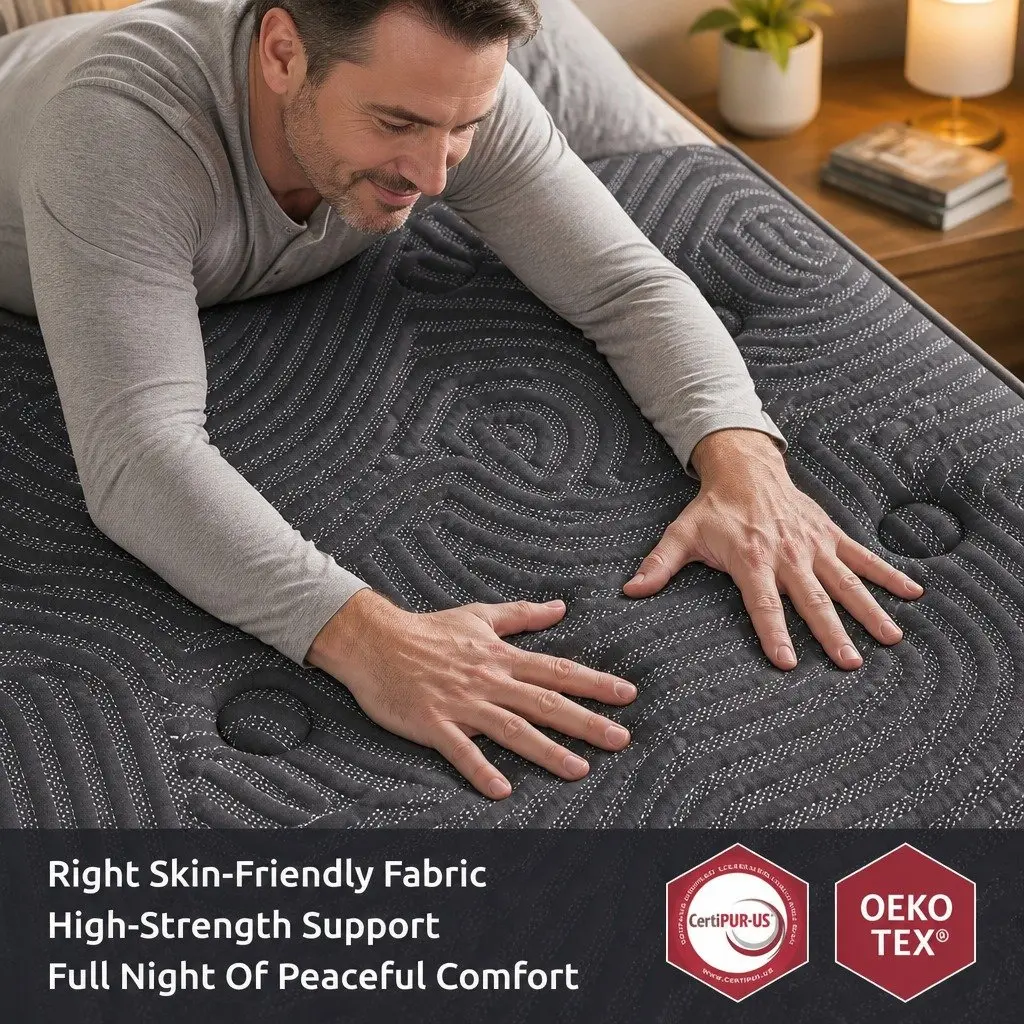 Queen Mattress 34cm Hybrid Pocket Spring Gel Memory Foam 5-Zone Support Bed