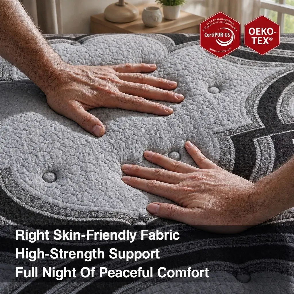 Double Mattress 34cm for Bedroom 188cm x 138cm 5-Zone Pocket Spring with Latex and Memory Foam Firm Support