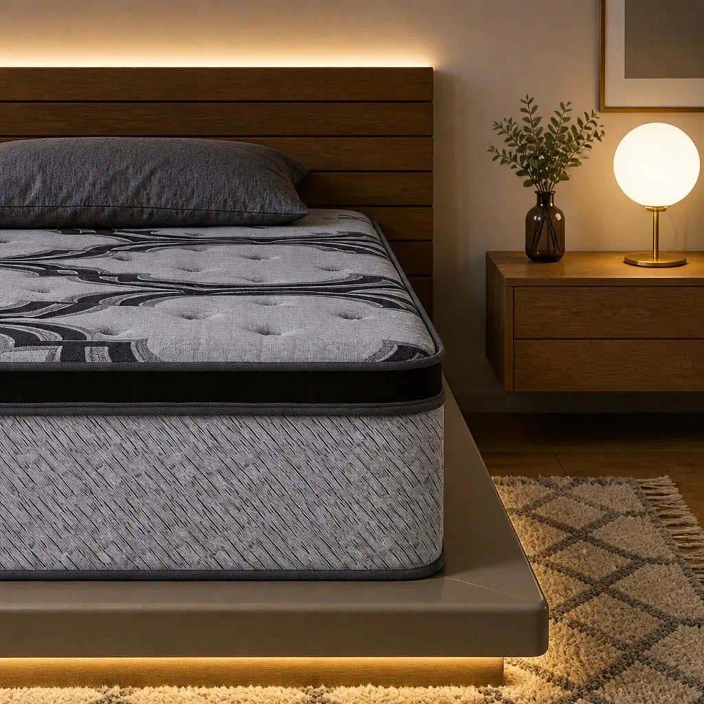 King Single Mattress 34cm 5-Zone Pocket Spring with Latex and Memory Foam Extra Firm