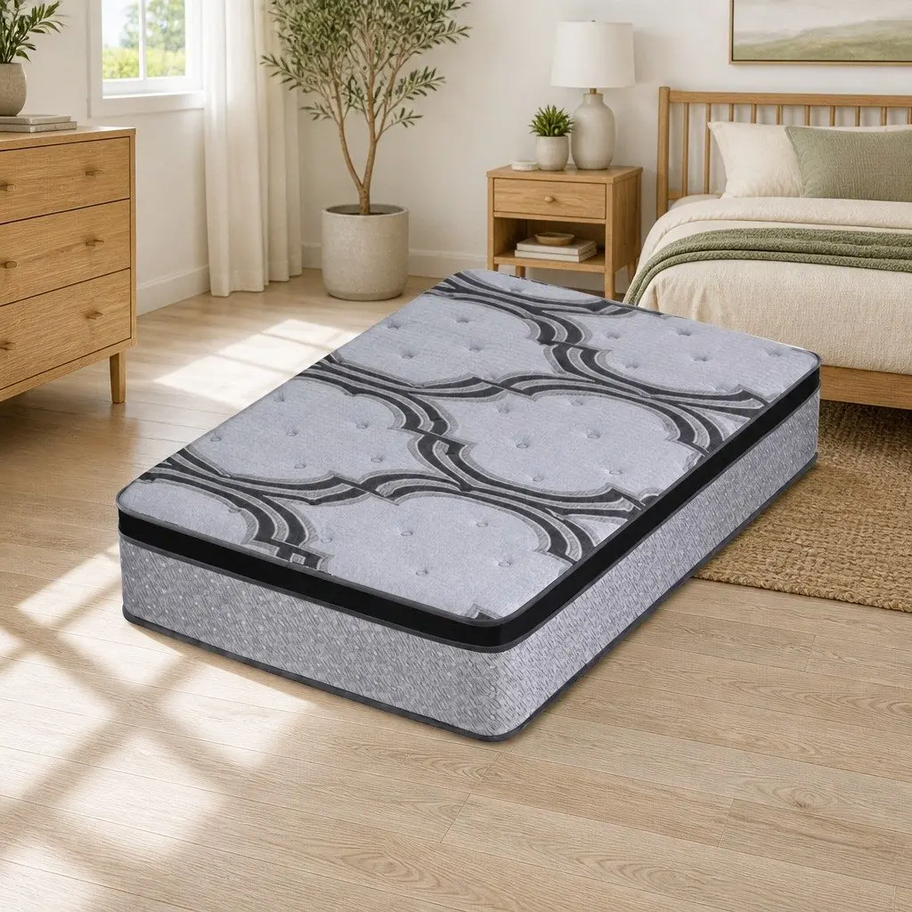 King Single Mattress 34cm 5-Zone Pocket Spring with Latex and Memory Foam Extra Firm