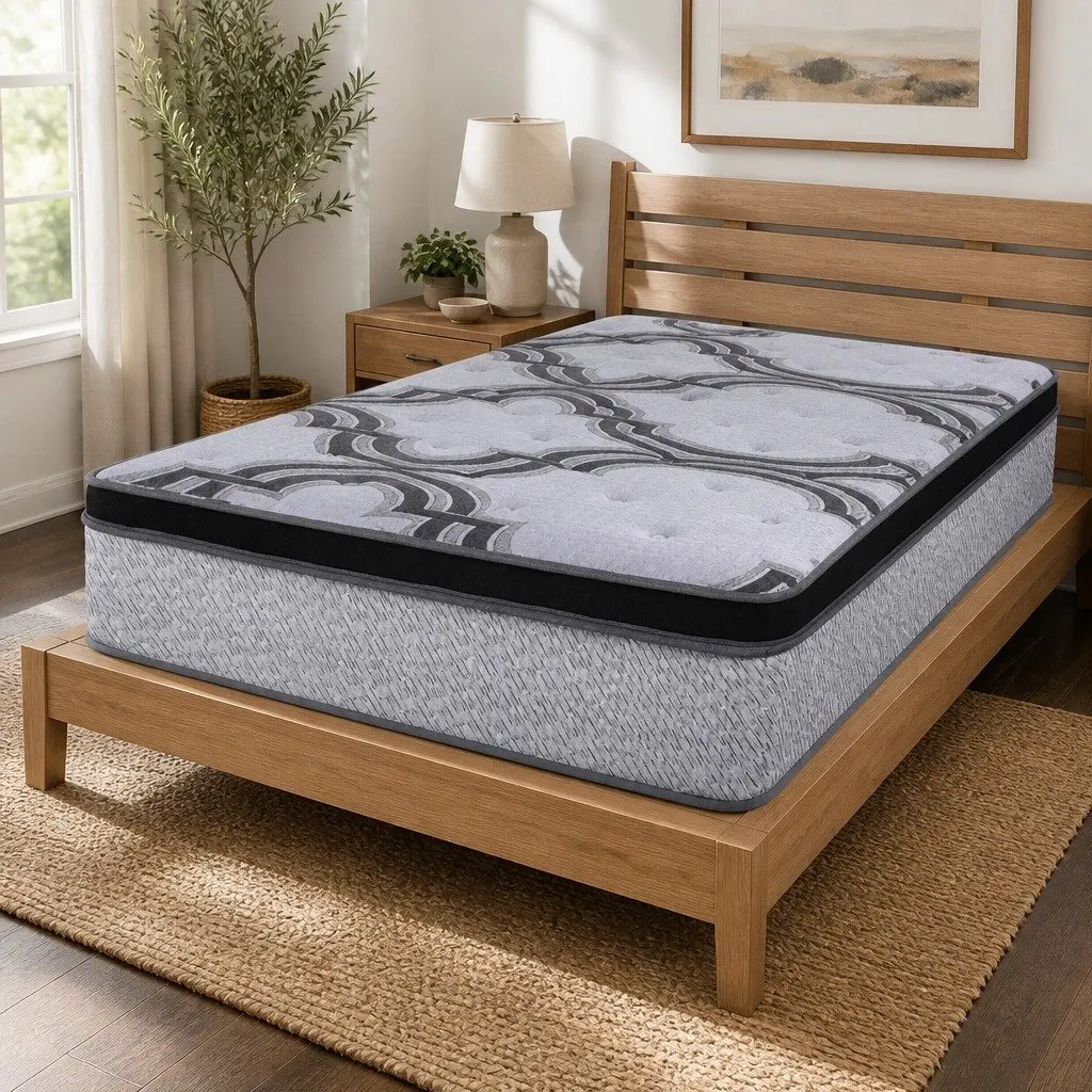 King Single Mattress 34cm 5-Zone Pocket Spring with Latex and Memory Foam Extra Firm