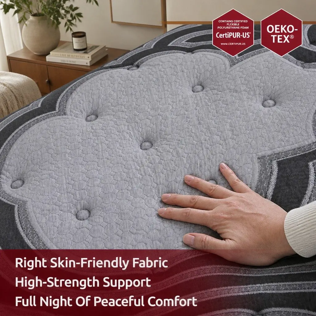 King Single Mattress 34cm 5-Zone Pocket Spring with Latex and Memory Foam Extra Firm