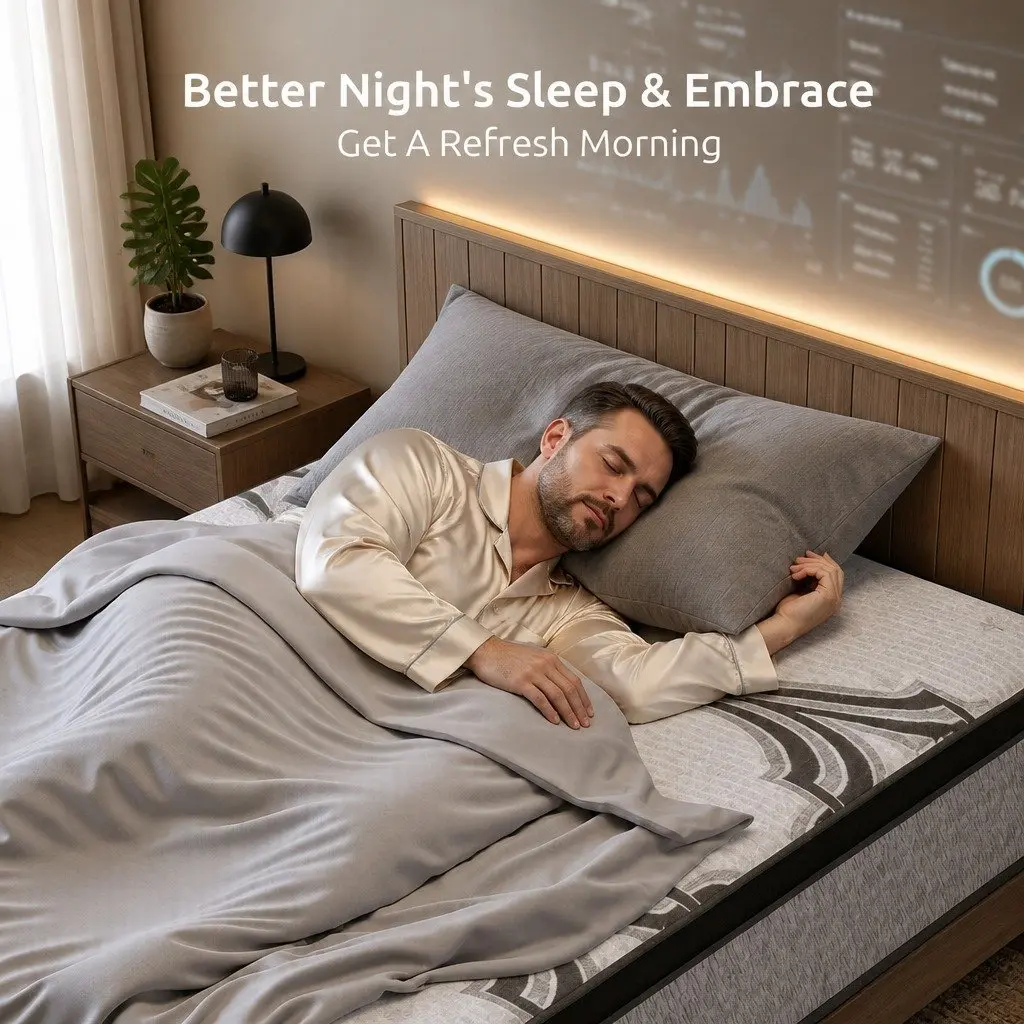 King Single Mattress 34cm 5-Zone Pocket Spring with Latex and Memory Foam Extra Firm