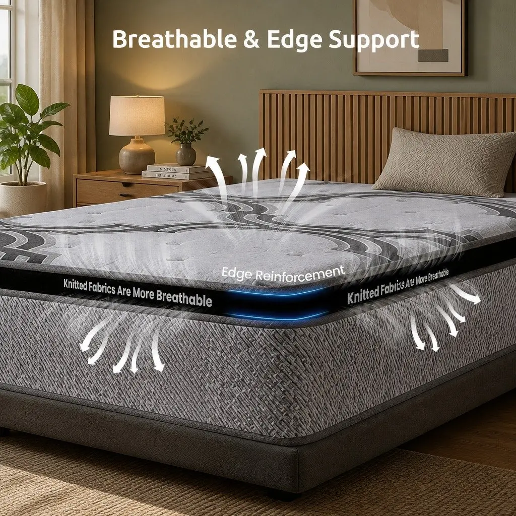 King Single Mattress 34cm 5-Zone Pocket Spring with Latex and Memory Foam Extra Firm