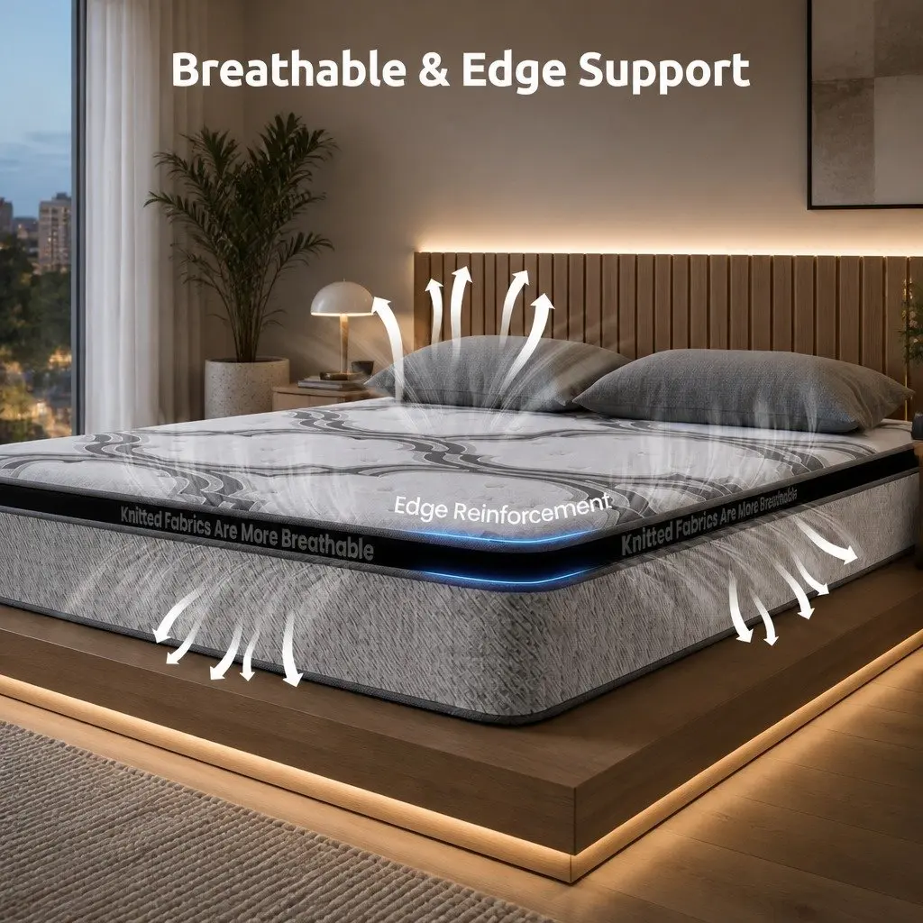 Queen Mattress 34cm Hybrid Pocket Spring Latex Memory Foam 5-Zone Extra Firm