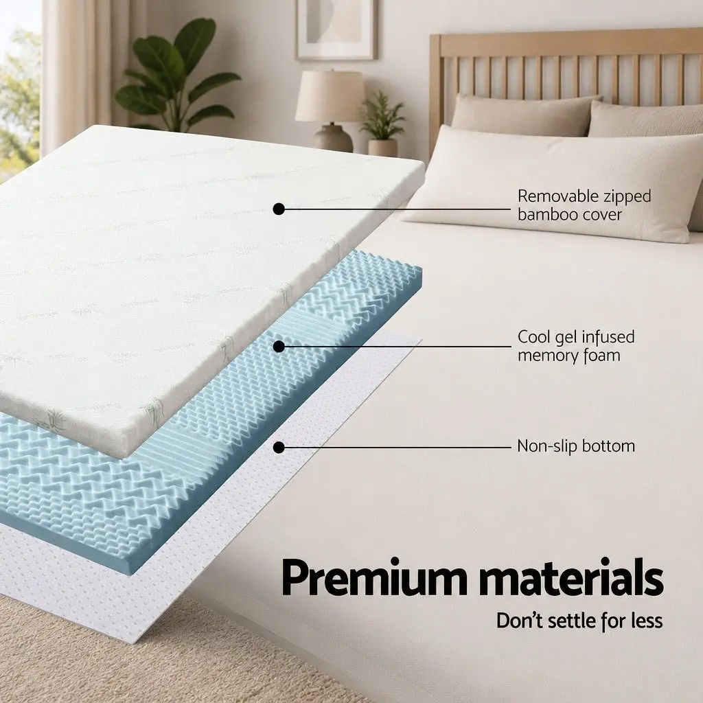5cm Double Memory Foam Mattress Topper