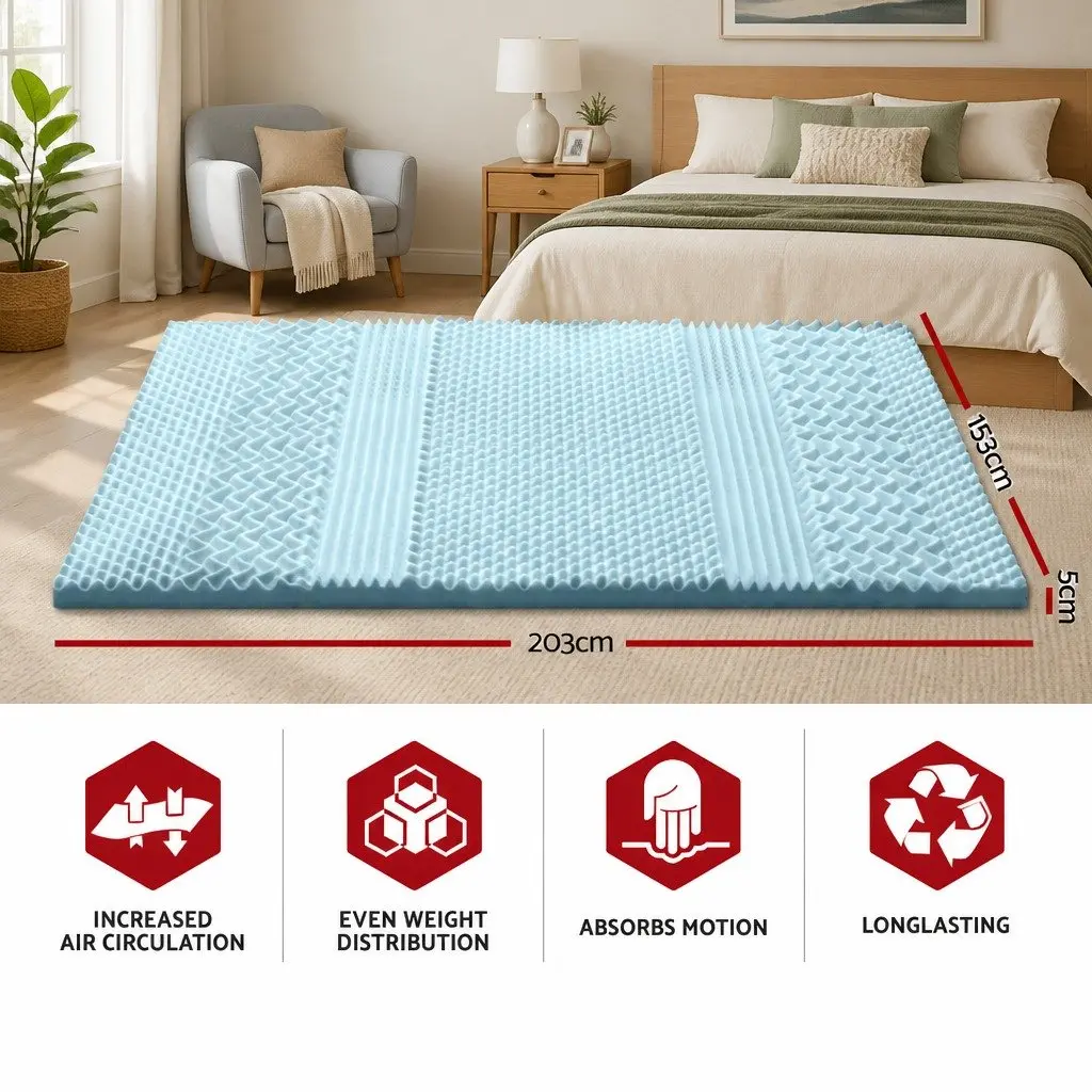 Queen Memory Foam Mattress Topper 5cm