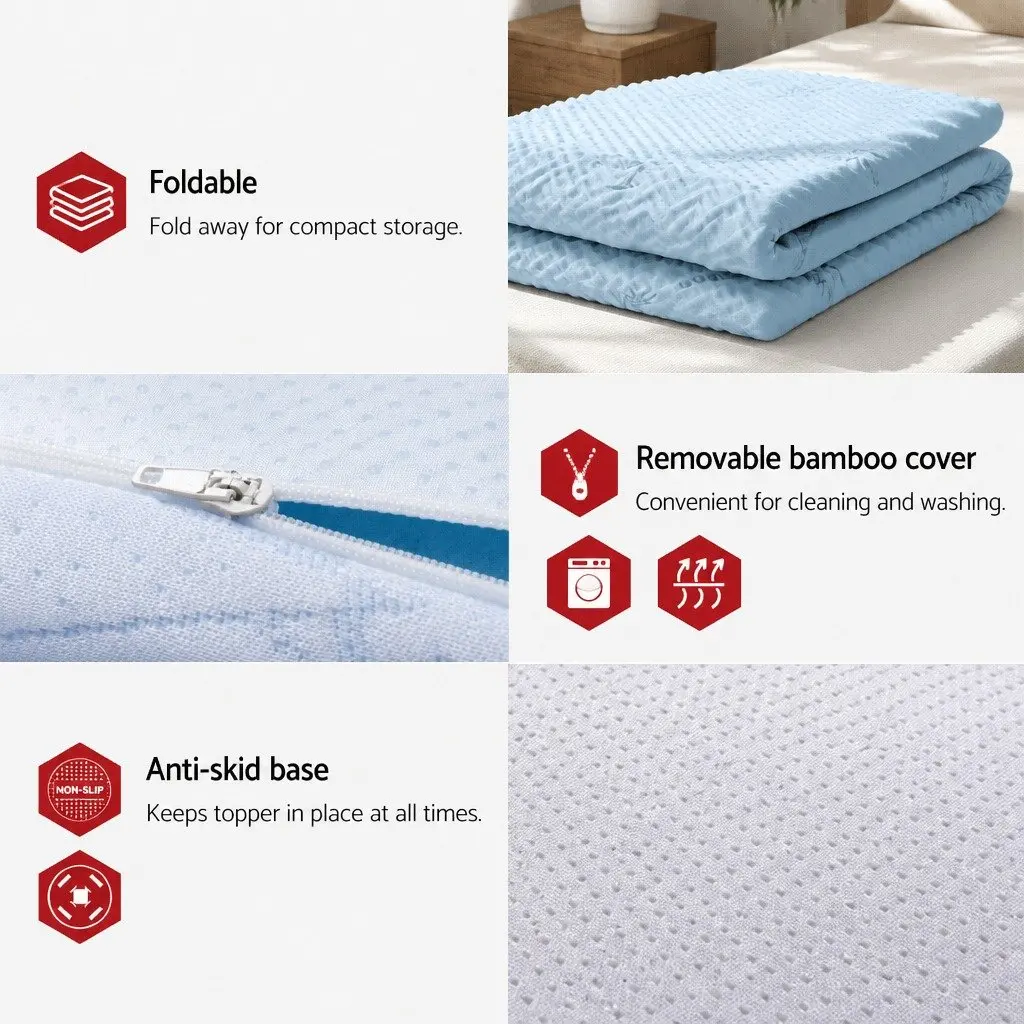 Queen Memory Foam Mattress Topper 5cm