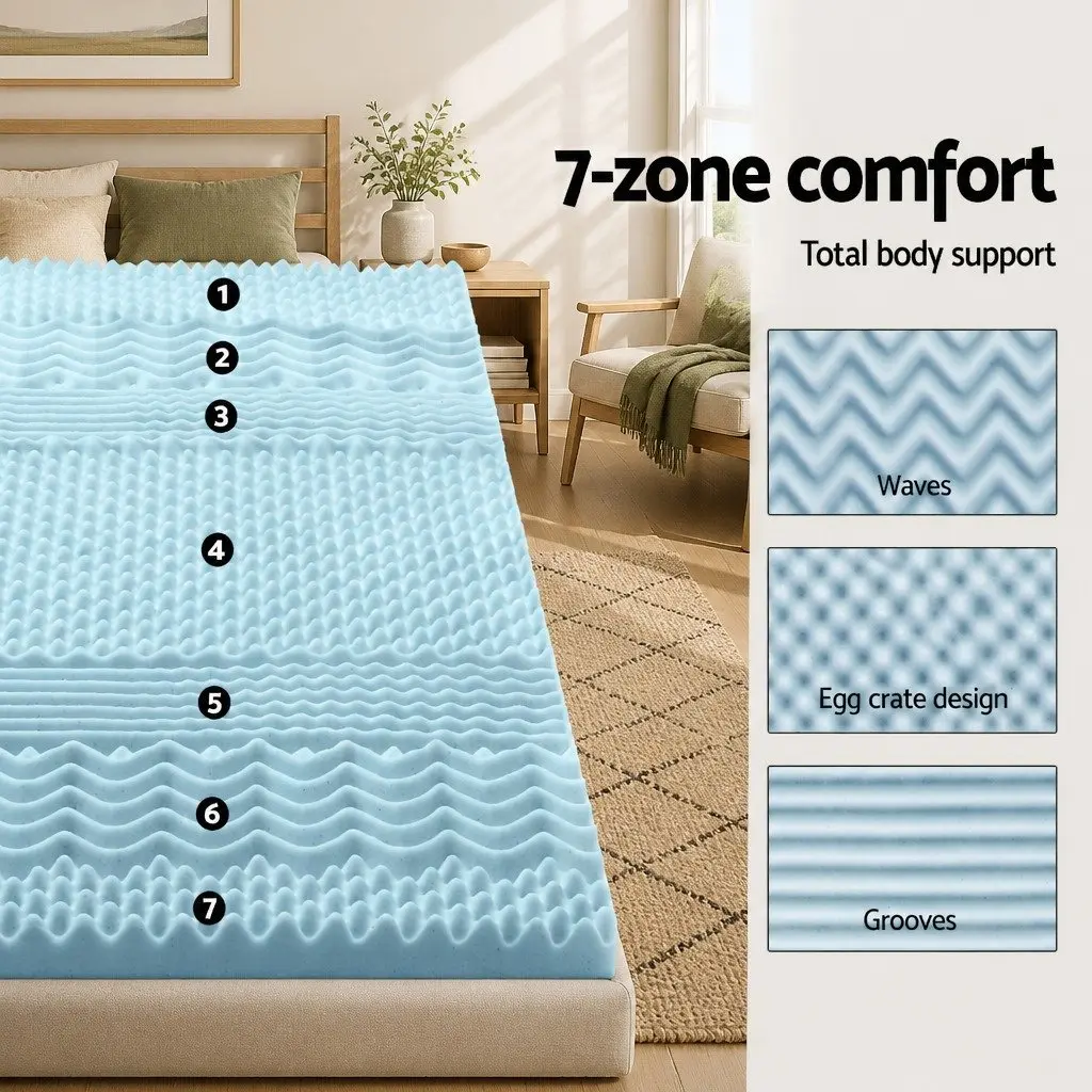 Queen Memory Foam Mattress Topper 5cm