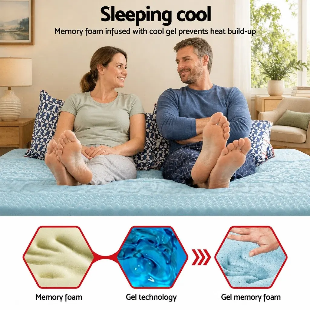 Queen Memory Foam Mattress Topper 5cm