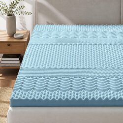 Single 7-Zone Memory Foam Mattress Topper 190x90cm