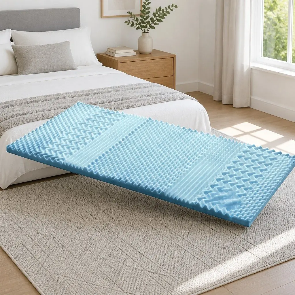 Single 7-Zone Memory Foam Mattress Topper 190x90cm