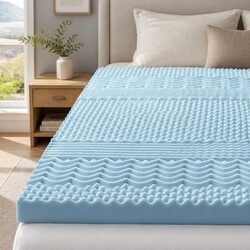 Memory Foam Mattress Topper for Double Beds, 8cm Thick