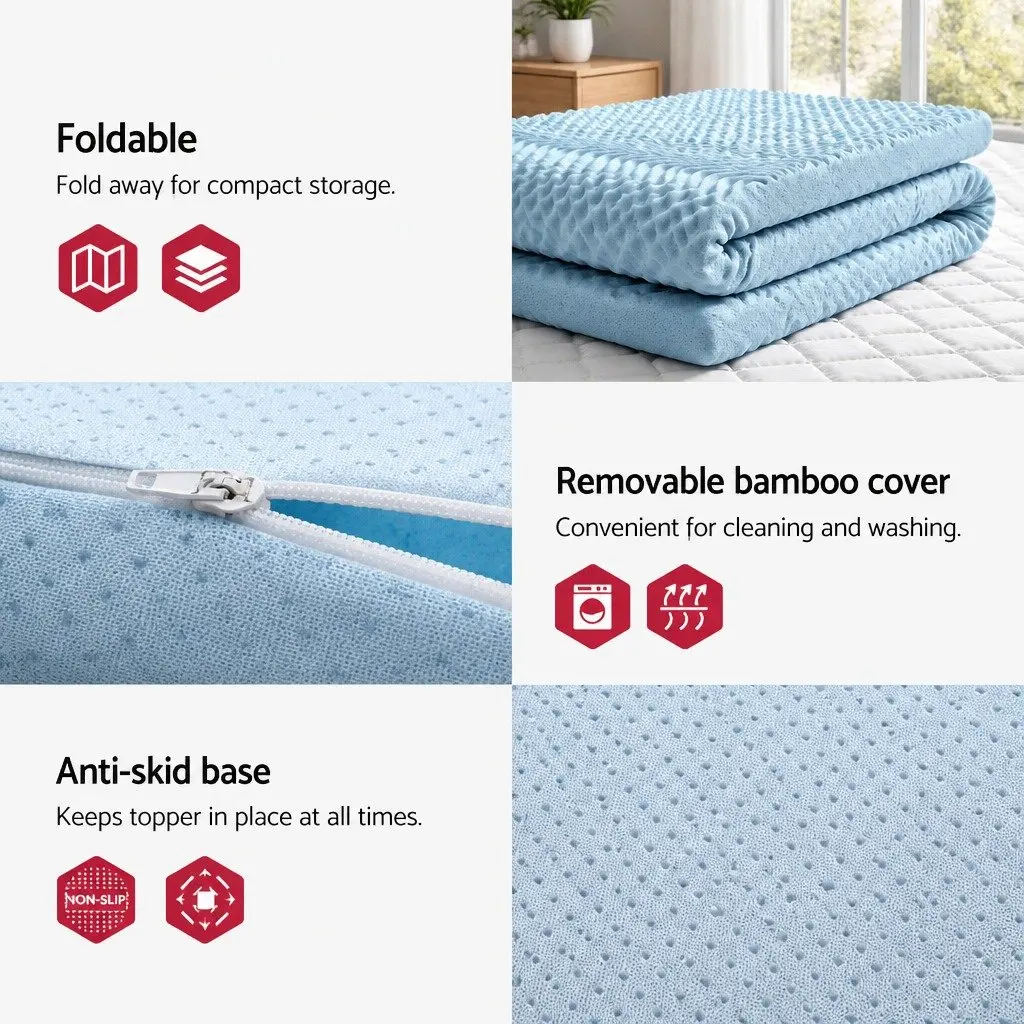 Memory Foam Mattress Topper for Double Beds, 8cm Thick