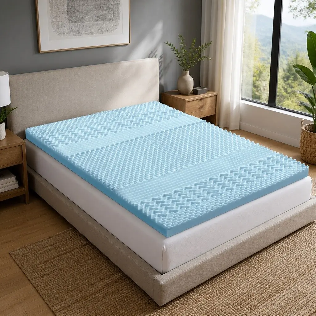 Memory Foam Mattress Topper for Double Beds, 8cm Thick