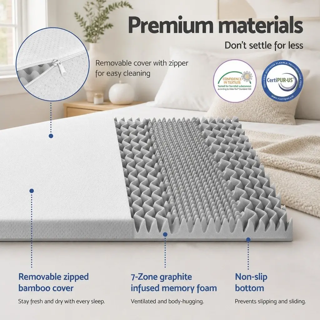 8cm King Size Memory Foam Topper