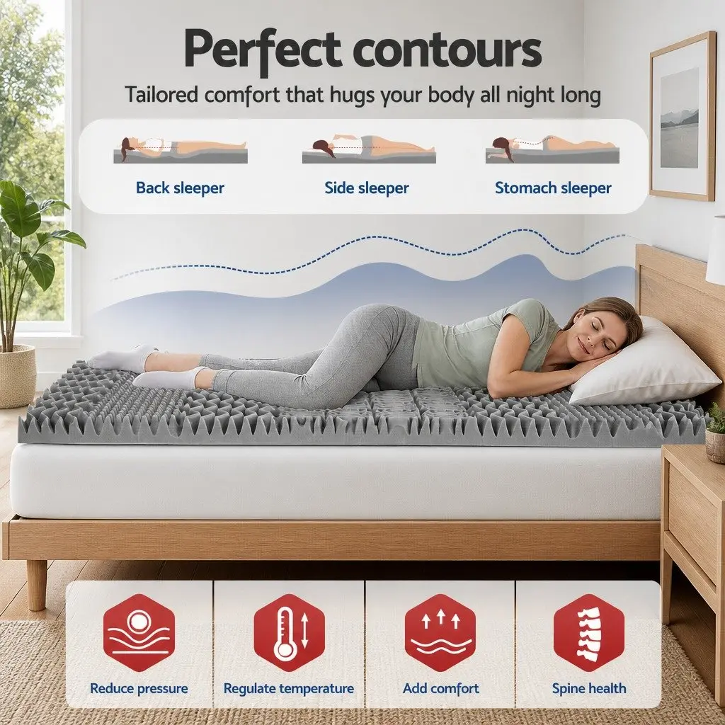 8cm Graphite Memory Foam Mattress Topper