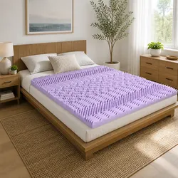 8cm King Memory Foam Topper with Bamboo Cover and 7 Zones