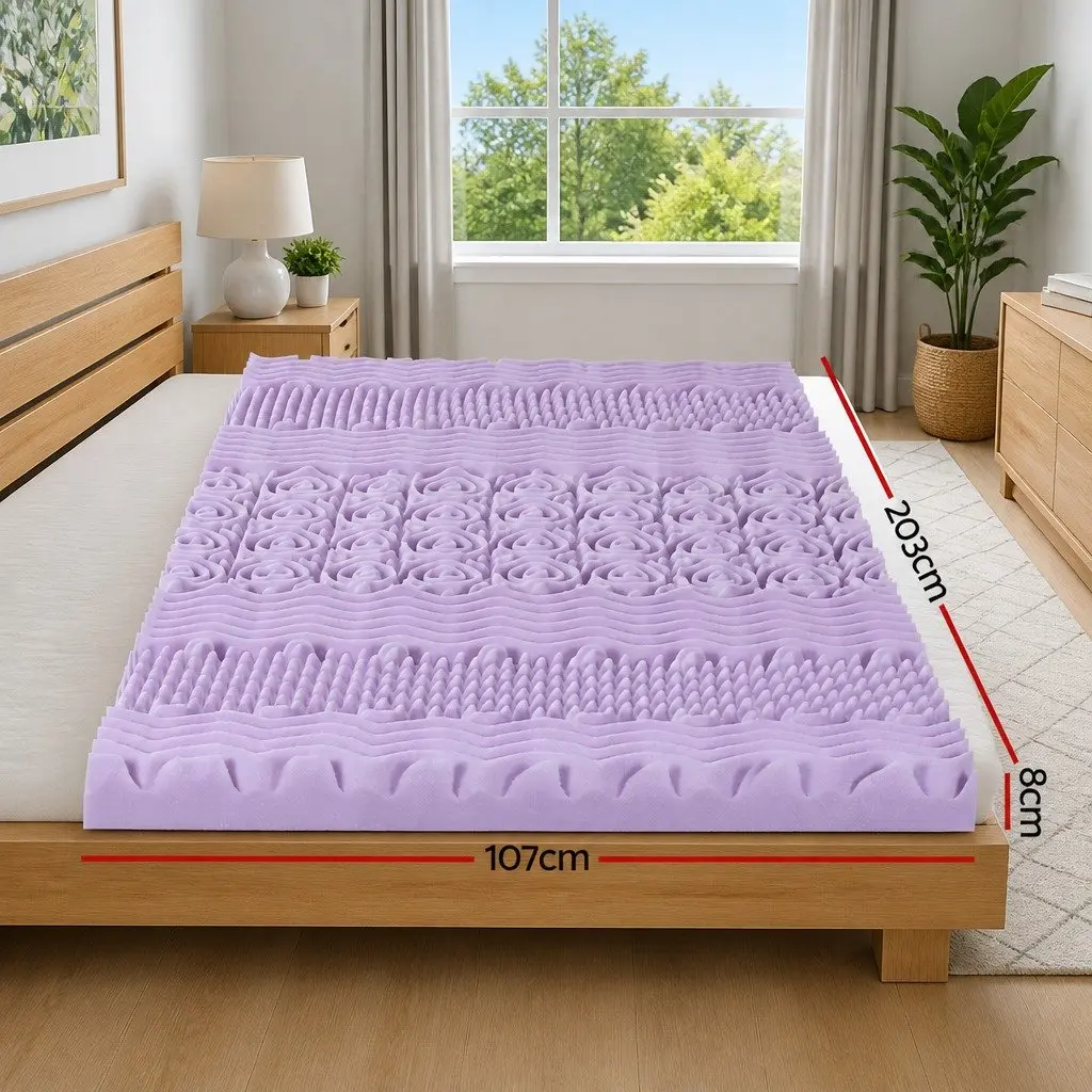 8cm King Single Lavender Mattress Topper
