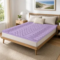 8cm Queen Mattress Topper - Lavender Bamboo Cover