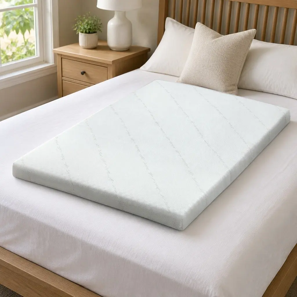 Memory Foam Mattress Topper King Bed 10cm Cool Gel Bamboo Fabric