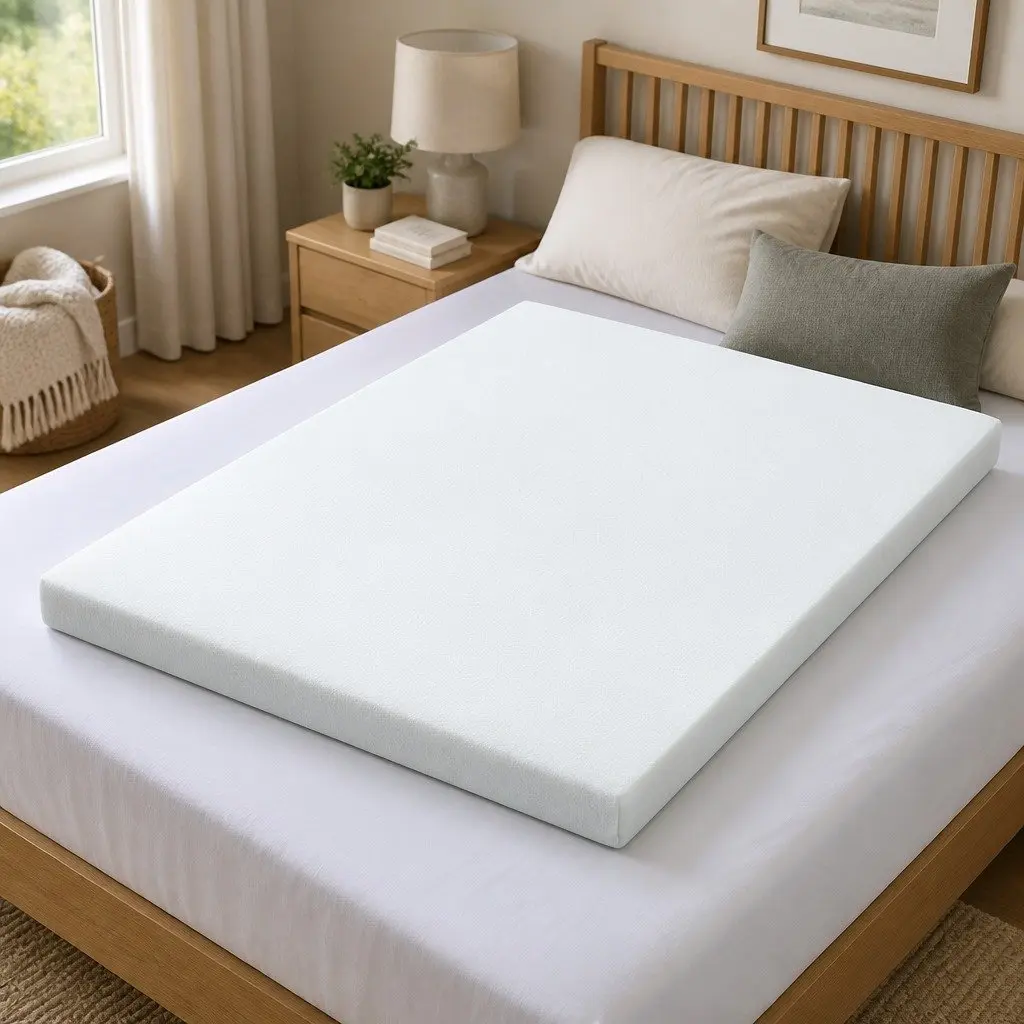 Memory Foam Mattress Topper Queen Gel-Infused Cool Sleeping Pressure Relief 10cm