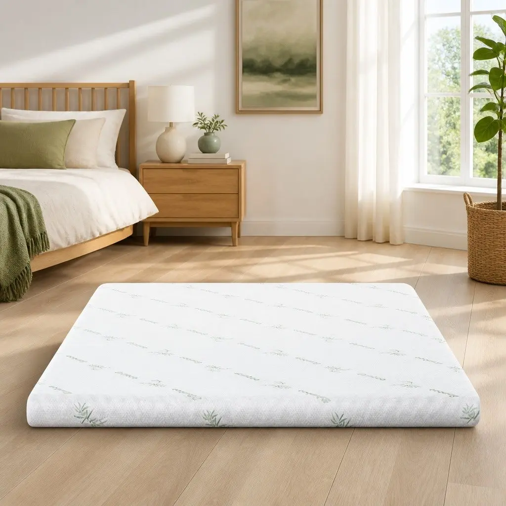Memory Foam Mattress Topper Single Bed 10cm Cool Gel Bamboo Cover