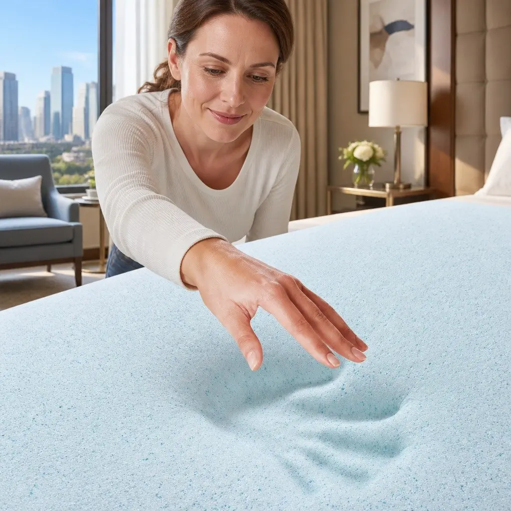 Memory Foam Mattress Topper Double Bed 5cm Cool Gel Bamboo Cover