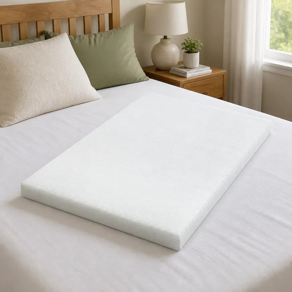 Memory Foam Mattress Topper King Single 5cm Blue