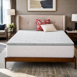 Memory Foam Mattress Topper Queen Gel-Infused Cool Sleep Pressure Relief 5cm