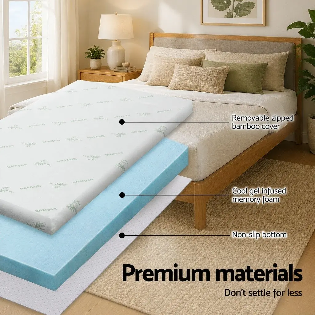 Gel-Infused Memory Foam Topper