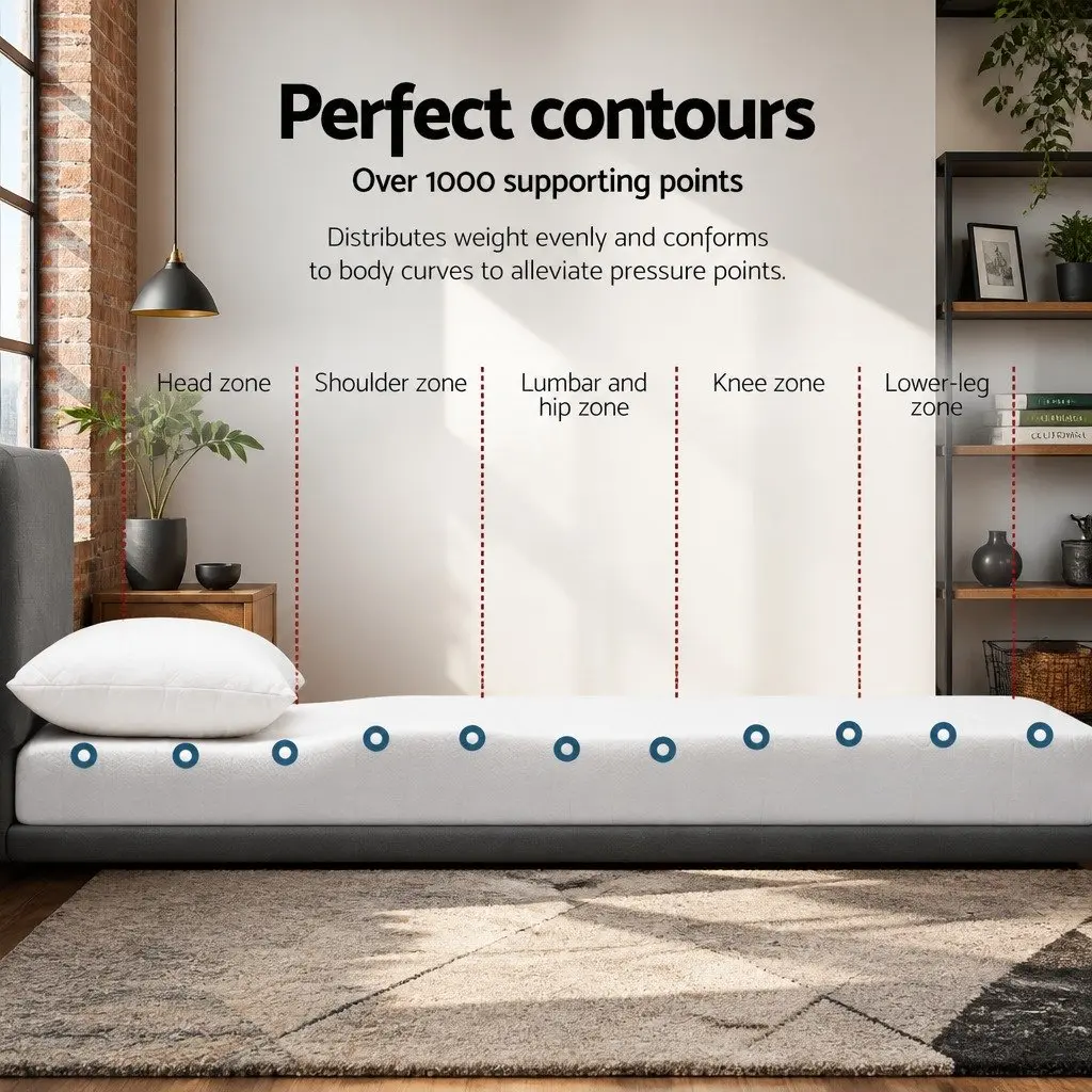 8cm Double Memory Foam Mattress Topper with Bamboo Cover