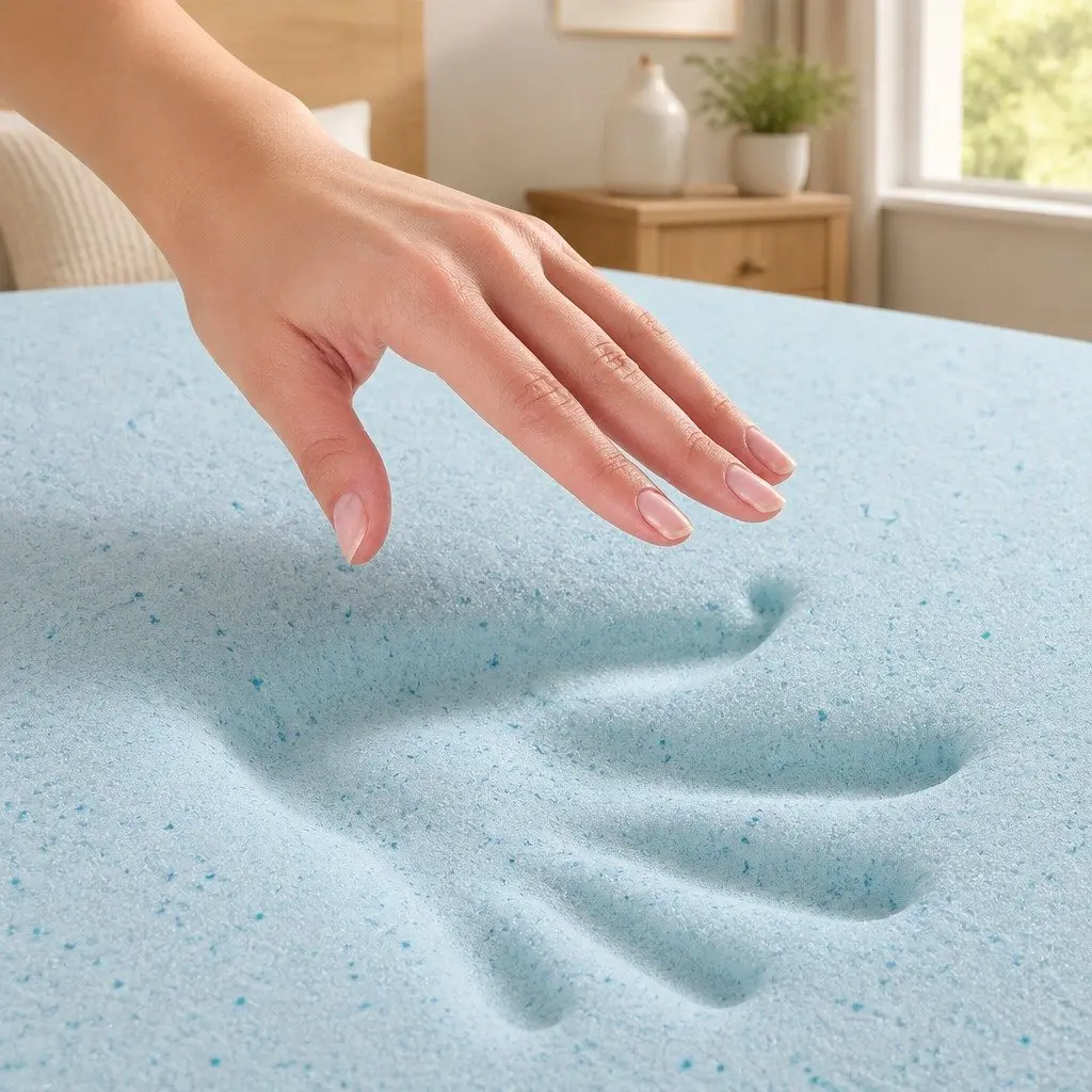 King Bed Mattress Topper Gel Infused Memory Foam 8cm Pressure Relief Removable Bamboo Cover