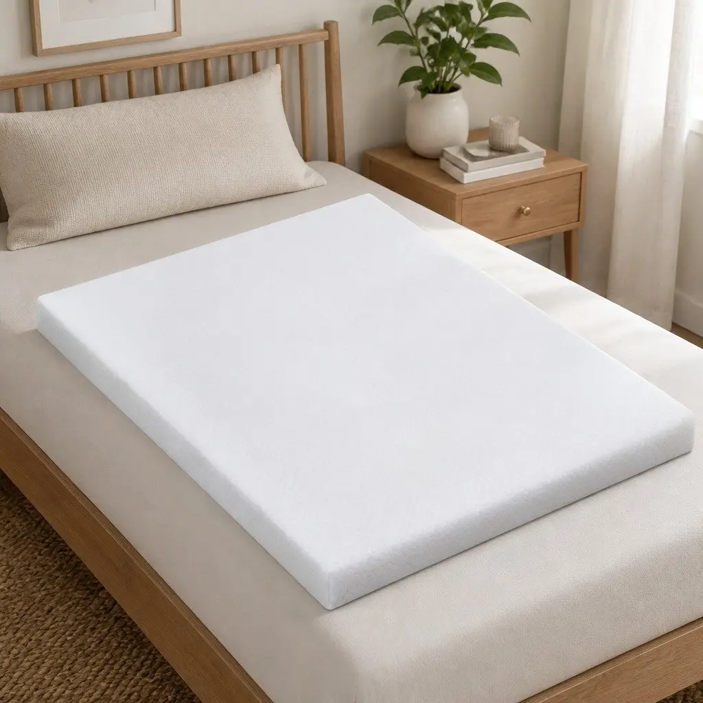 King Bed Mattress Topper Gel Infused Memory Foam 8cm Pressure Relief Removable Bamboo Cover
