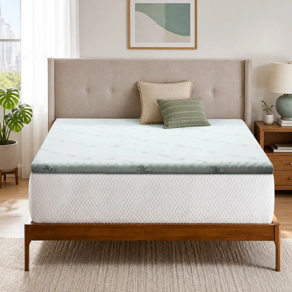 Memory Foam Mattress Topper Queen Gel-Infused Cool Sleep 8cm