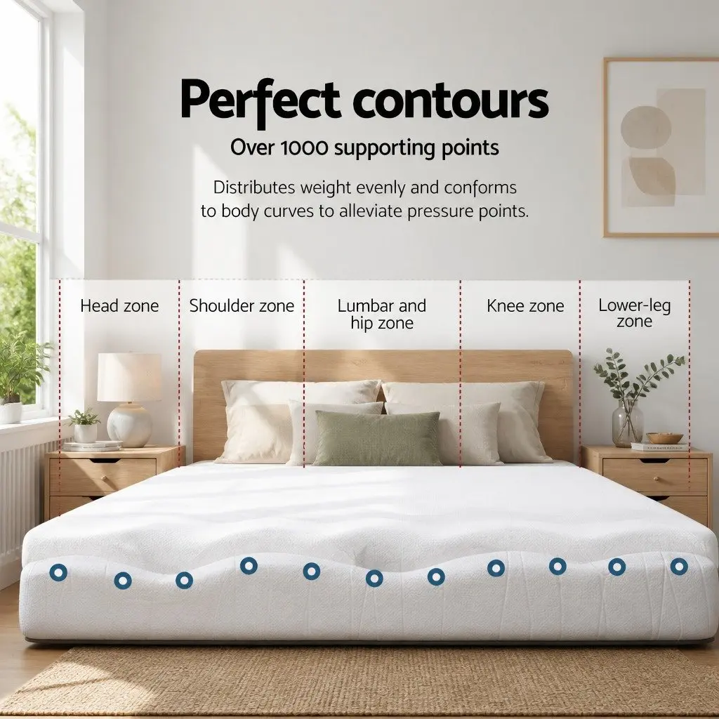 Memory Foam Mattress Topper Single 8cm Cool Gel Pressure Relief Sleeping Comfort