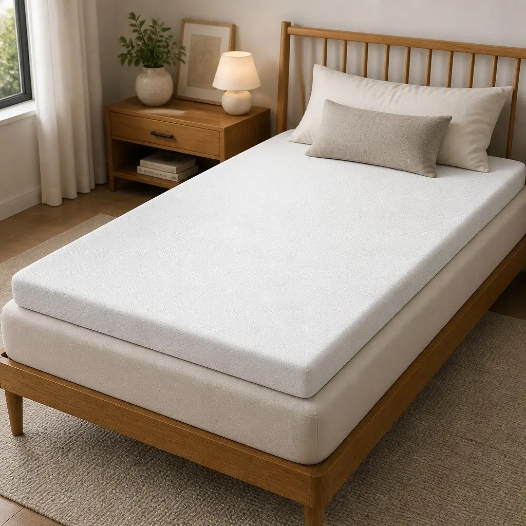 Memory Foam Mattress Topper Single 8cm Cool Gel Pressure Relief Sleeping Comfort