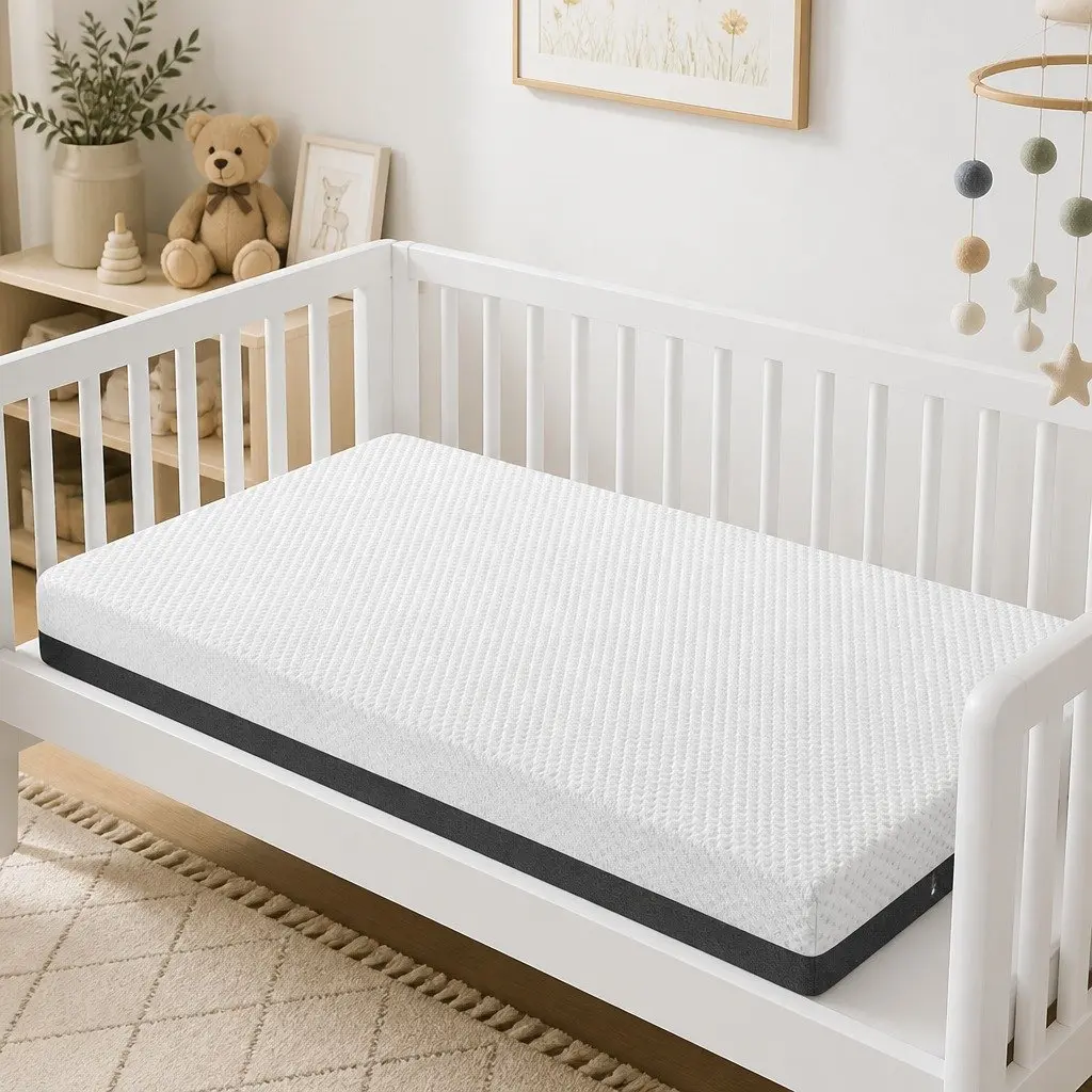 Cot Mattress 13cm Thick Gel Memory Foam Double-Sided Breathable Hypoallergenic