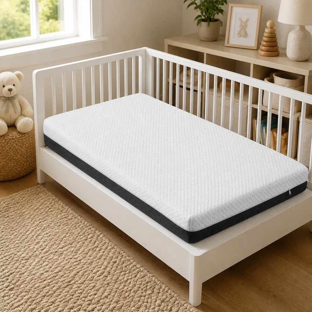 Cot Mattress 13cm Thick Gel Memory Foam Double-Sided Breathable Hypoallergenic