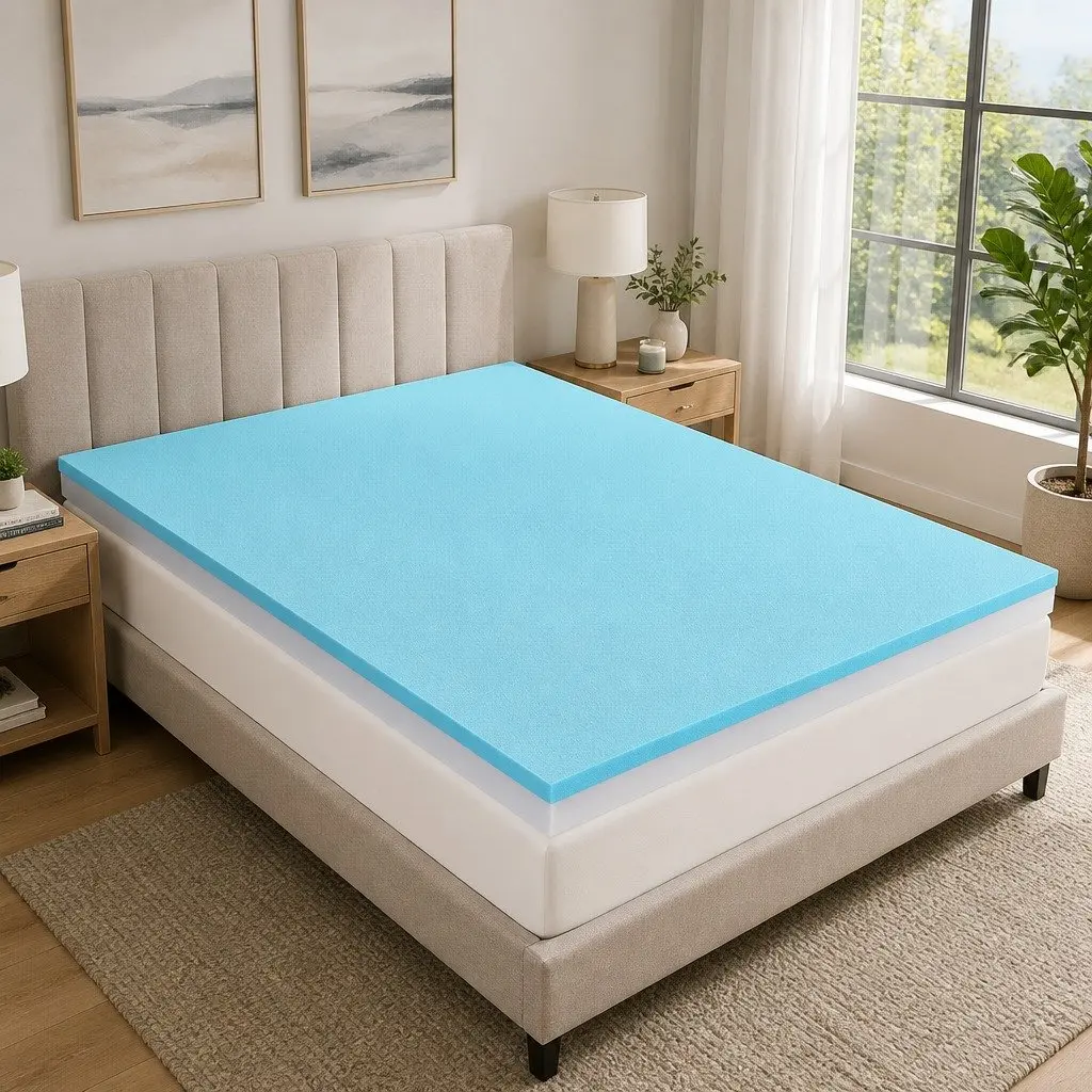 Single Bed Gel Infused Memory Foam Topper 8cm