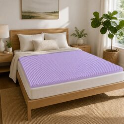 Memory Foam Mattress Topper King 5cm Lavender Infused Egg Crate Pad Pressure