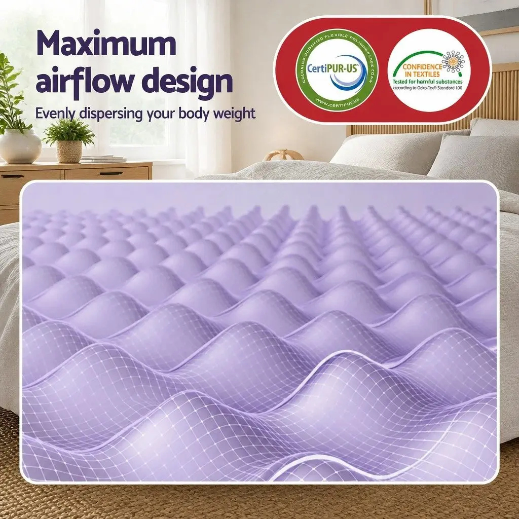King Size 5cm Lavender Memory Foam Topper