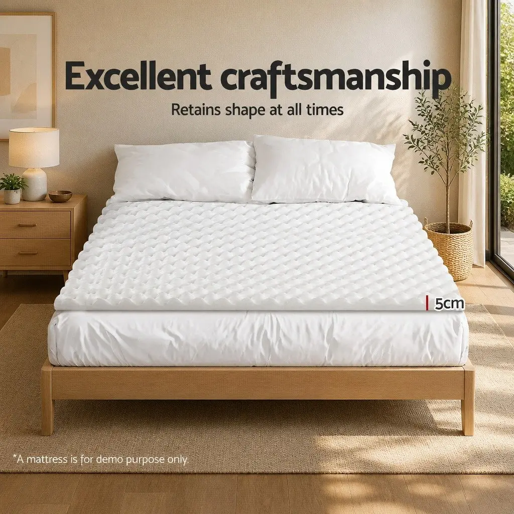 Egg Crate Memory Foam Topper 5cm for Queen