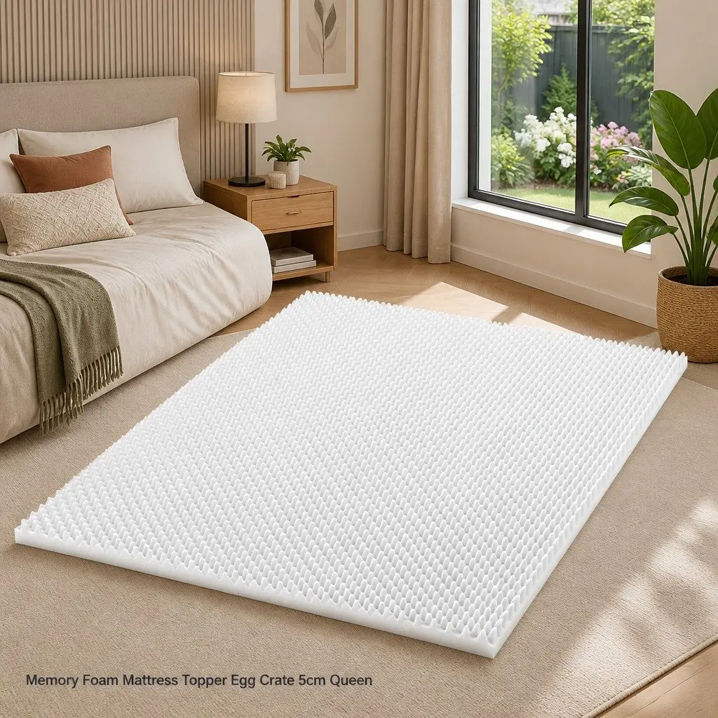 Egg Crate Memory Foam Topper 5cm for Queen