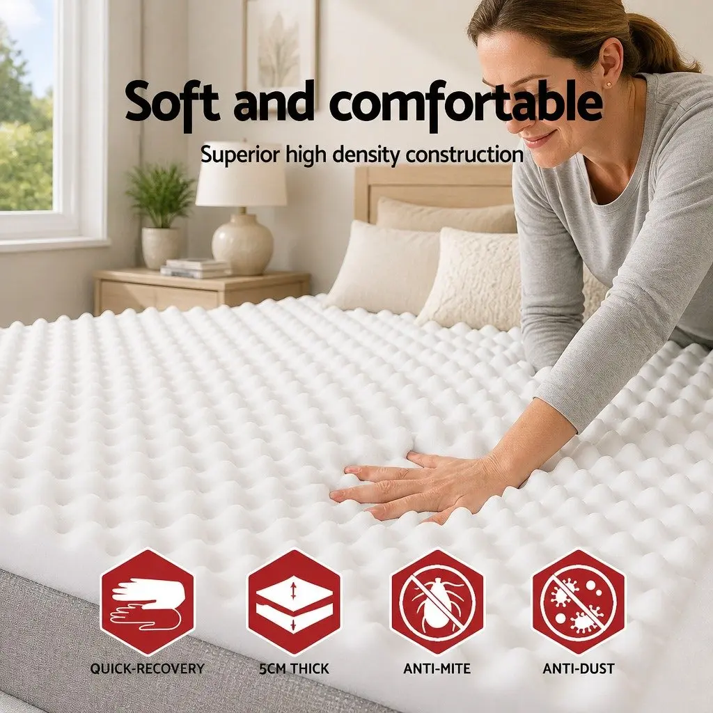 5cm Single Bed Memory Foam Mattress Topper