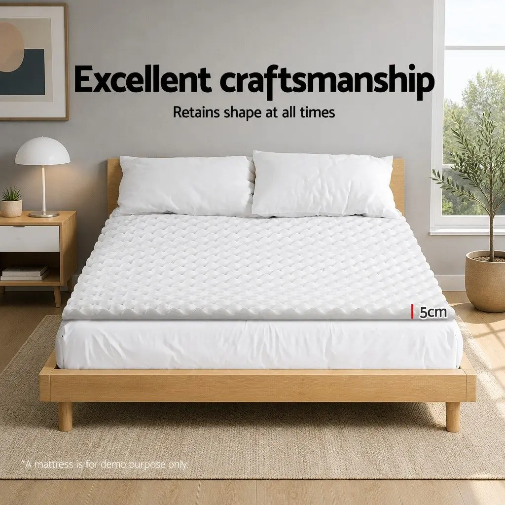 5cm Single Bed Memory Foam Mattress Topper