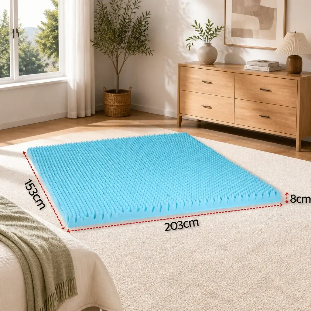 8cm Memory Foam Mattress Topper with Bamboo Cover