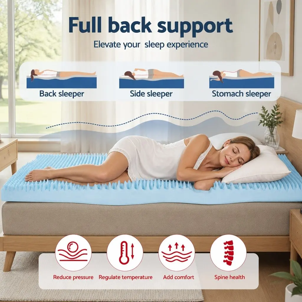 8cm Memory Foam Mattress Topper with Bamboo Cover