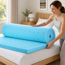 5cm Gel Memory Foam Mattress Topper for King Single Beds